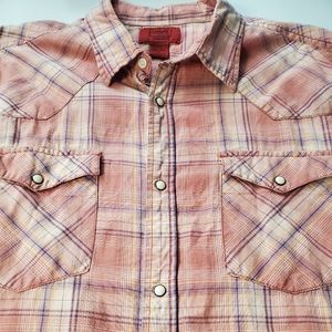The Foundry Supply Co. Young Men's Line XLT Flannel Pearl Snap Button 2 Pockets